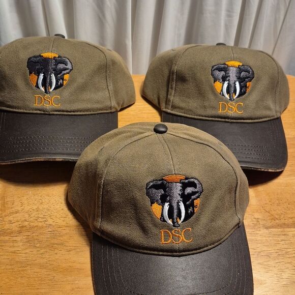 DSC Dallas Safari Club Faux Leather Brim Velcroback Hat - New - Picture 11 of 11